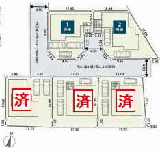 【仲介手数料０円】秦野市第3戸川　新築一戸建て　全5棟の区画図|秦野市第3戸川　新築一戸建て　全5棟