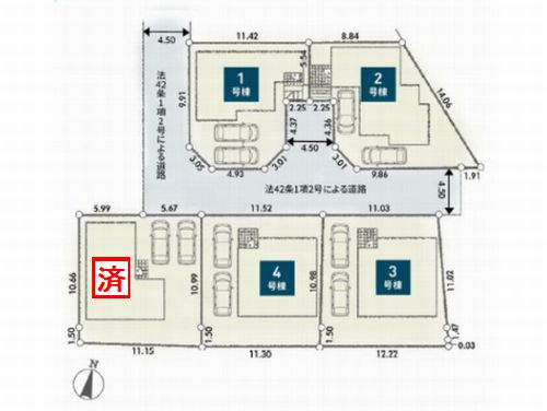 【区画図】 | 【仲介手数料０円】秦野市第3戸川　新築一戸建て　全5棟 | 秦野市第3戸川　新築一戸建て　全5棟