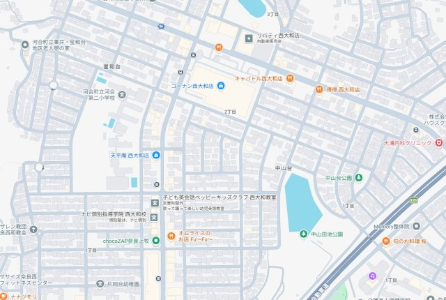 ●29(土)30(日)現地案内可能！　北葛城郡河合町中山台の地図
