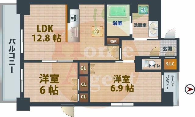 【間取り】 | メトロステージPLUS中野弥生町 | 2LDKのお部屋です。