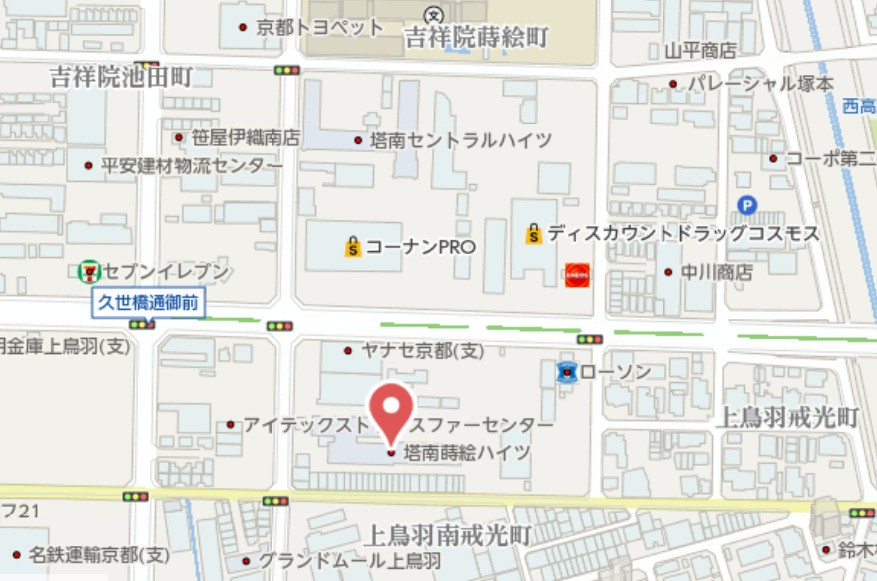 塔南蒔絵ハイツ　3階の地図