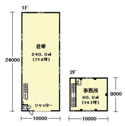 小田原市成田の倉庫の間取り