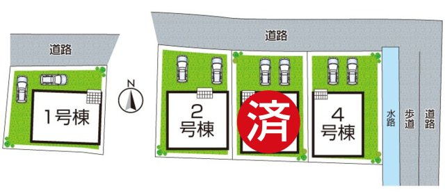 ●29(土)30(日)現地説明会！　大和郡山市今国府町　全4邸の区画図|全４区画