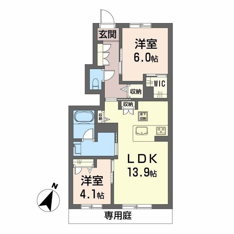 合志市豊岡のアパートの間取り