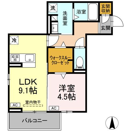 D-crinum 白銀Ⅱの間取り