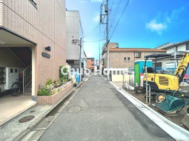 江戸川区東葛西4丁目新築分譲住宅の前面道路含む現地写真|前面道路