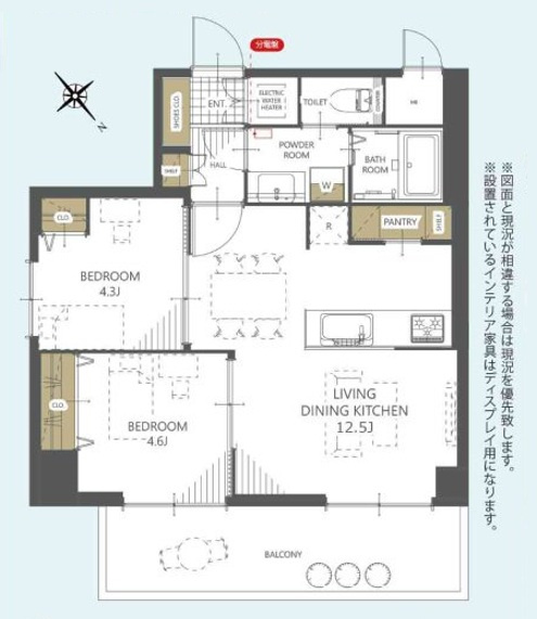 コープ野村万代の間取り