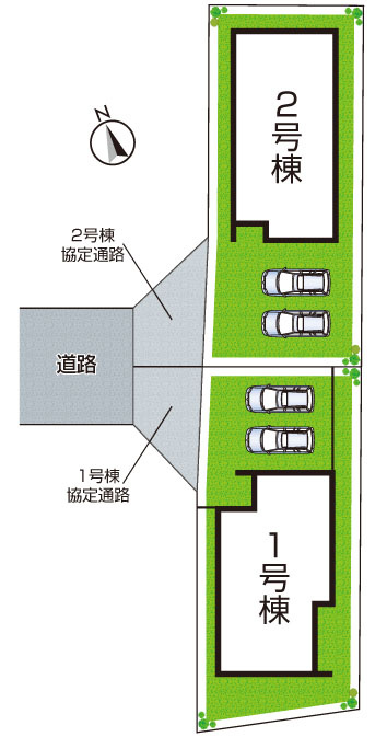 北葛城郡河合町中山台　第2期　新築一戸建ての区画図|全2区画