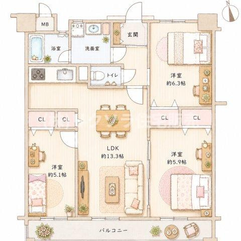 Mプラザ香里園の間取り|間取り図はいかがですか？ご希望を叶える間取りですか？リビングの広さは？水回りの位置は？カウンターキッチン？など色々な情報が集約されています。弊社ではリフォームなどのご相談も承っております。