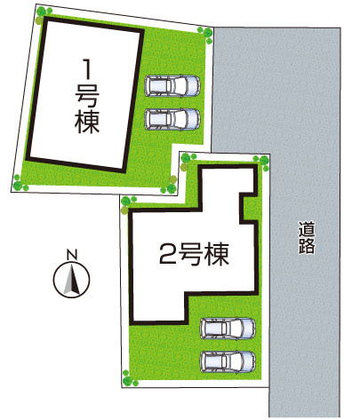 ●29(土)30(日)現地案内可能！　天理市岸田町の区画図|全2区画