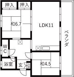 豊明団地38棟　　 刈谷市近郊の賃貸はクラスホーム刈谷店の間取り