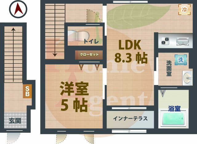 【間取り】 | プティ・マタン | 1LDKのお部屋です。