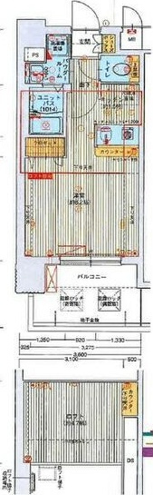 ライジングコート名古屋駅前東の間取り