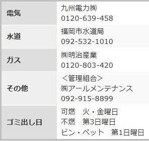グランフォーレプライム平尾305のその他