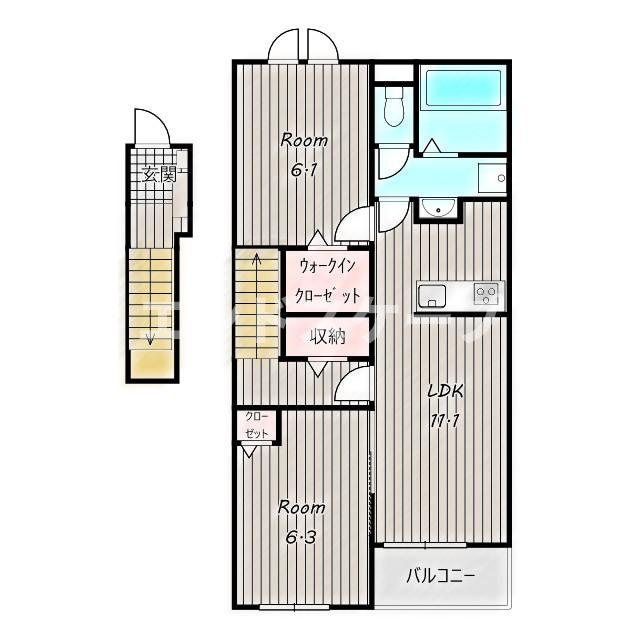 モンテリザイア藤岡　Ⅱの間取り|高崎、前橋のお部屋探しはエンドスケープまで！お客様の理想お聞かせ下さい♪
