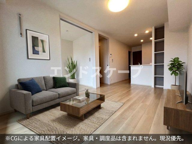 モンテリザイア藤岡　Ⅱの居間・リビング|高崎、前橋のお部屋探しはエンドスケープまで！お客様の理想お聞かせ下さい♪
