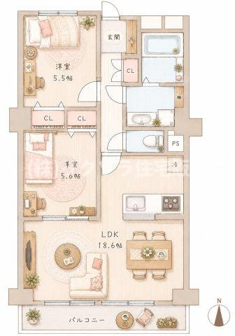 メゾン枚方リバーサイドの間取り|間取り図はいかがですか？ご希望を叶える間取りですか？リビングの広さは？水回りの位置は？カウンターキッチン？など色々な情報が集約されています。弊社ではリフォームなどのご相談も承っております。