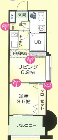 福岡市博多区博多駅南２丁目の賃貸マンションの間取り