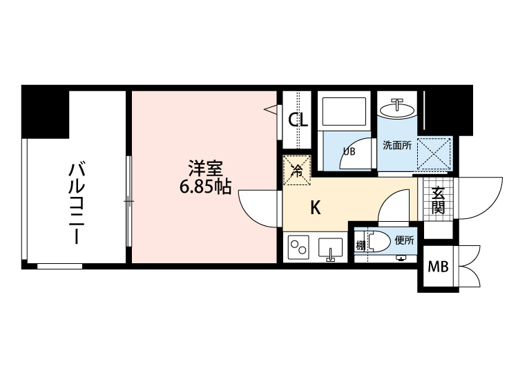 福岡市博多区吉塚５丁目の賃貸マンションの間取り