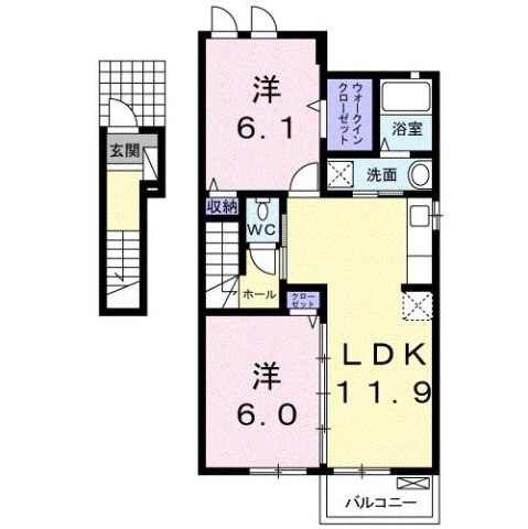 アウローラ　Ｋの間取り