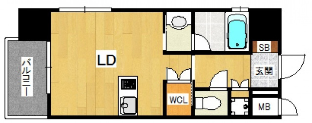 福岡市博多区吉塚６丁目の賃貸マンションの間取り