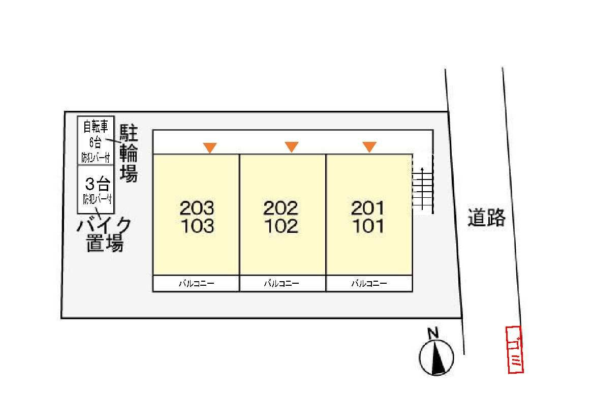 クレールの駐車場