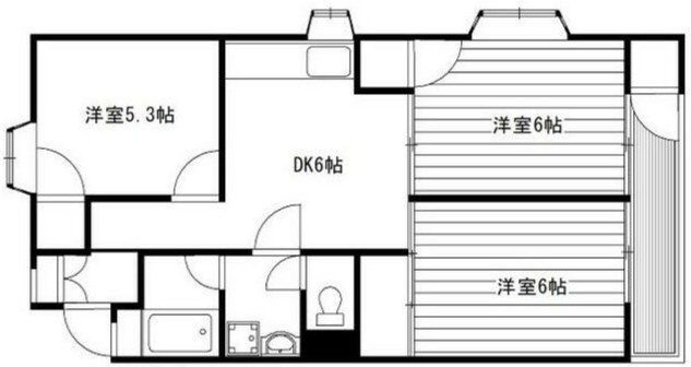 篠ハイツ1号棟の間取り