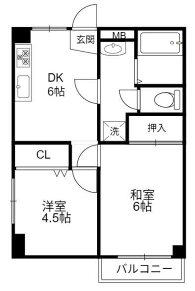セルサス大道弐番館の間取り