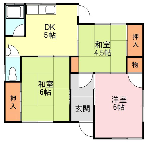 岡山市南区福島１丁目の一戸建ての間取り