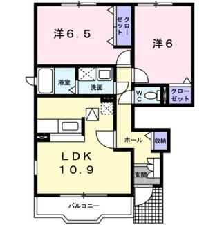 【間取り】 | アライブ泉Ⅰ　Ｂ