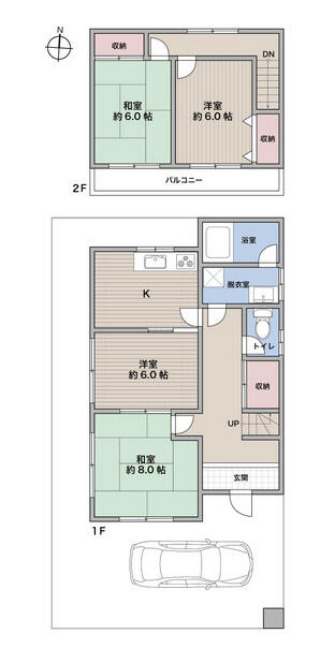桶川市坂田西3丁目　中古一戸建ての間取り