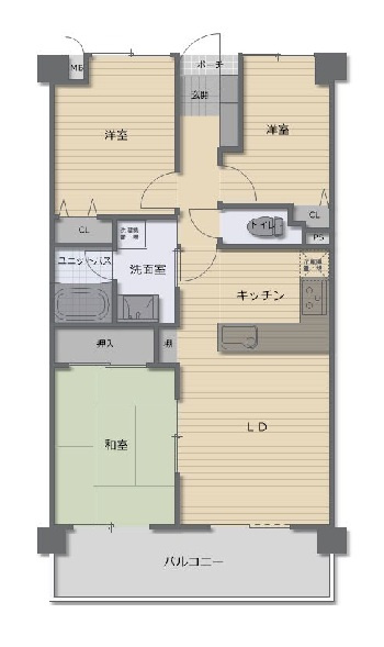 チサンマンション中之島の間取り