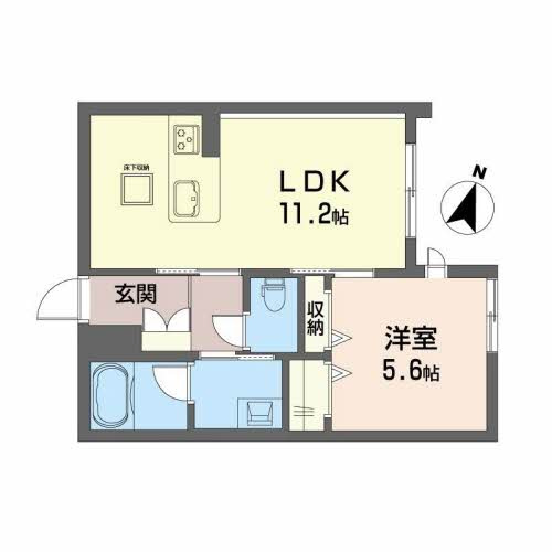 熊本市中央区南熊本４丁目の賃貸マンションの間取り