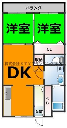 仲介手数料0円！第二若葉ビルの間取り