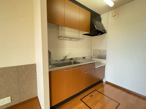 熊本市中央区出水７丁目のアパートのキッチン