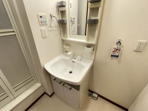 熊本市中央区出水７丁目のアパートの独立洗面台