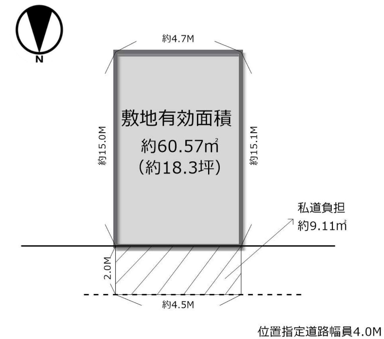 堺市西区鳳南町５丁　売土地の土地図