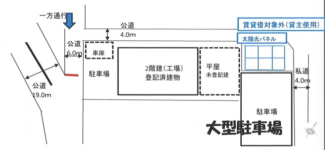 北足立郡伊奈町大字小室の工場の間取り