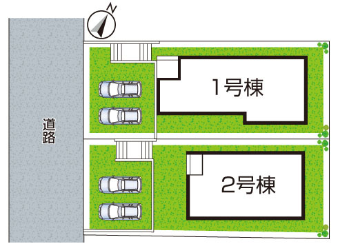 大阪狭山市西山台　第1期　新築一戸建ての区画図|全2区画