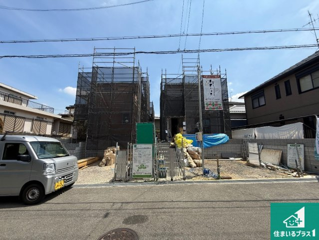 大阪狭山市西山台　第1期　新築一戸建ての外観|現在建築中！落ち着いた街並みで新生活を始めることが出来そう！周辺の物件も併せてご紹介させて頂きます！