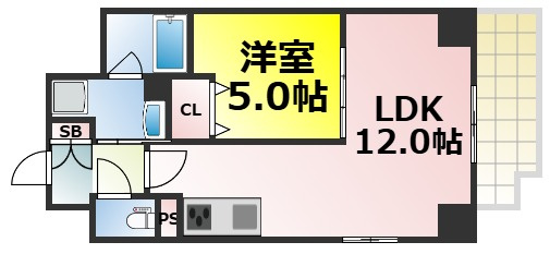 【間取り】 | ノーブルスクエア新町 仲介手数料無料