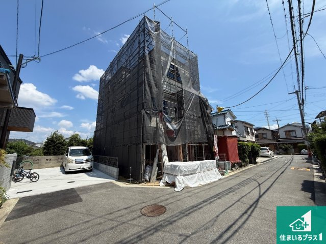 藤井寺市藤井寺　第1期　新築一戸建ての外観|周辺は落ち着いた街並みの住宅地！子育てがしやすい住環境です！まだ未完成ですが、現地でしかわからない事もございます。是非一度ご覧ください。