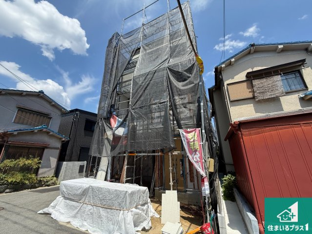 藤井寺市藤井寺　第1期　新築一戸建ての外観|周辺は落ち着いた街並みの住宅地！子育てがしやすい住環境です！まだ未完成ですが、現地でしかわからない事もございます。是非一度ご覧ください。