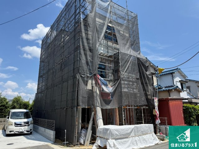 藤井寺市藤井寺　第1期　新築一戸建ての外観|周辺は落ち着いた街並みの住宅地！子育てがしやすい住環境です！まだ未完成ですが、現地でしかわからない事もございます。是非一度ご覧ください。