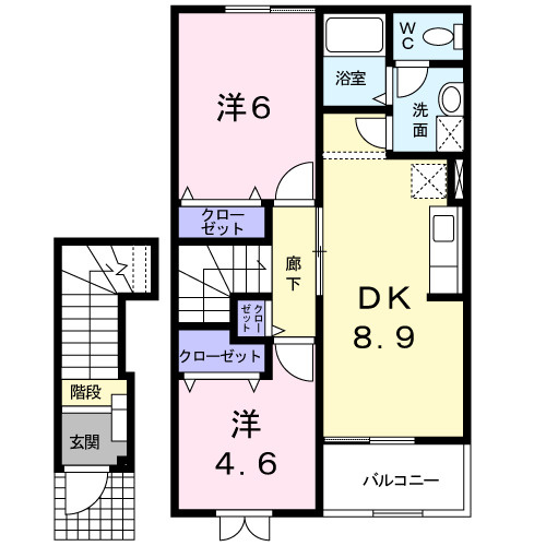 Ⅱ棟2階の間取りになります。
