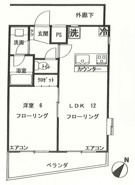 クレスト代々木の間取り