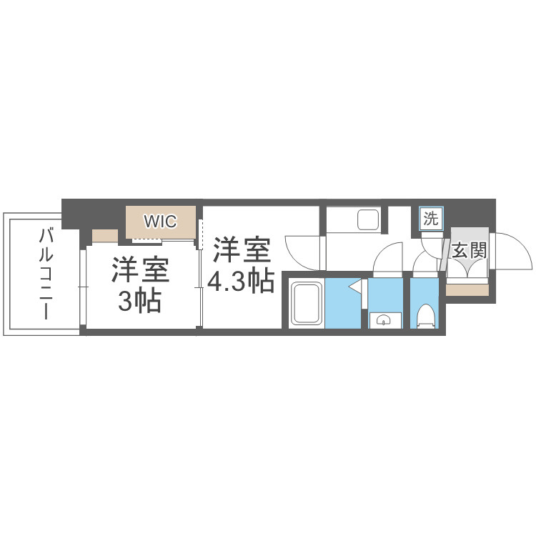 セレニテ東梅田アリエの間取り
