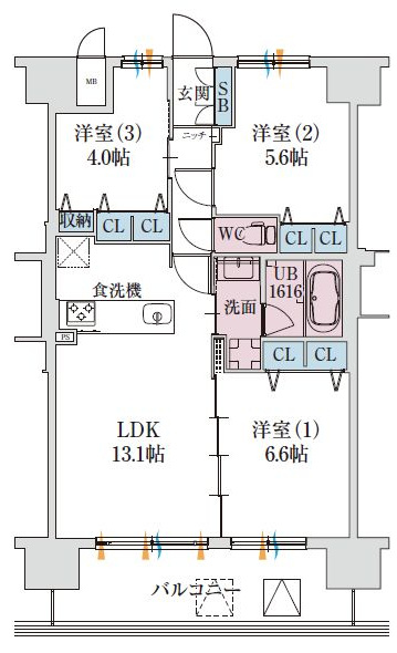 スプランディッド梅田グランノースの間取り