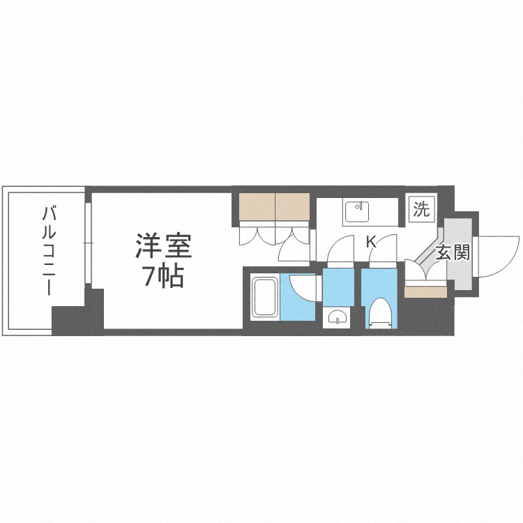 ルネフラッツ谷町四丁目の区画図