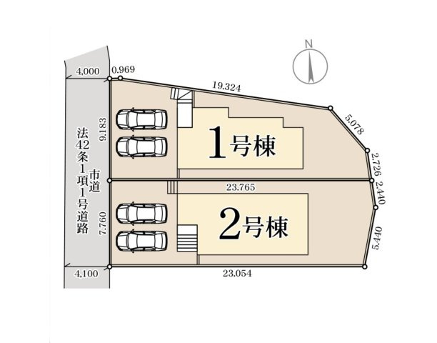 福岡市早良区梅林6丁目第6-2棟（1号棟）の区画図|配置図（1号棟）